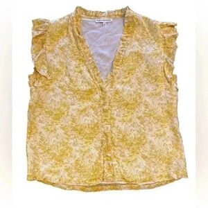 Karina Grimaldi Silk Ruffle Blouse